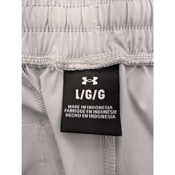 NWT Under Armour Men's UA Vibe Woven Cargo Shorts in Mod Grey size Large - Picture 4 of 5